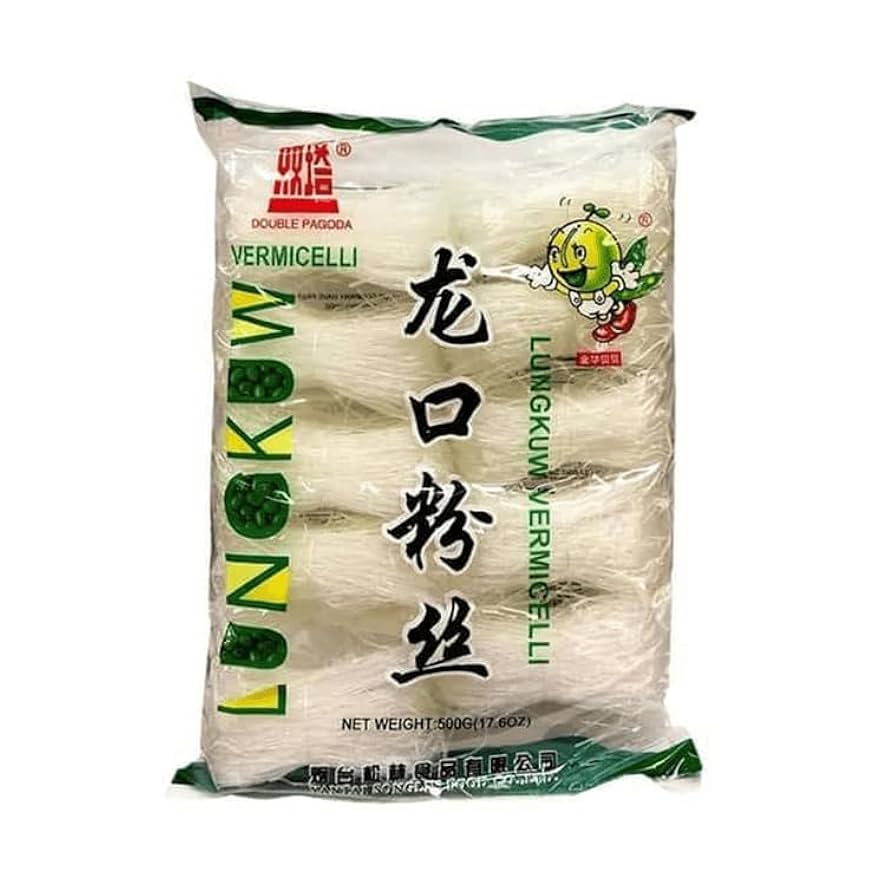 Amazon.com: 龍口粉絲雙寶塔龍庫Mung Been Threads 麵條- 粉絲